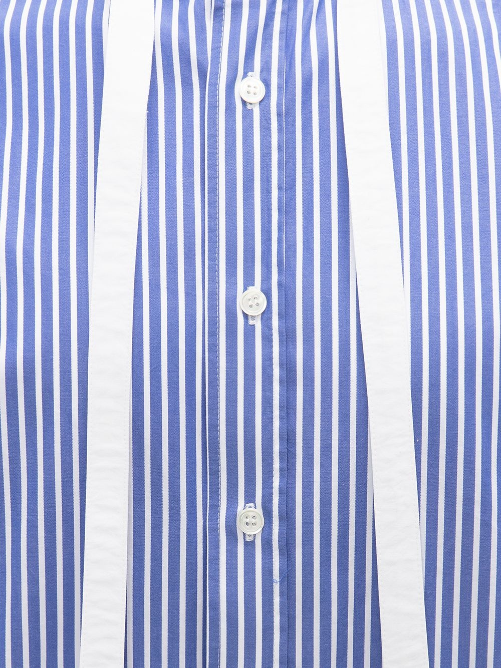 Grandad neck tie striped shirt - 5