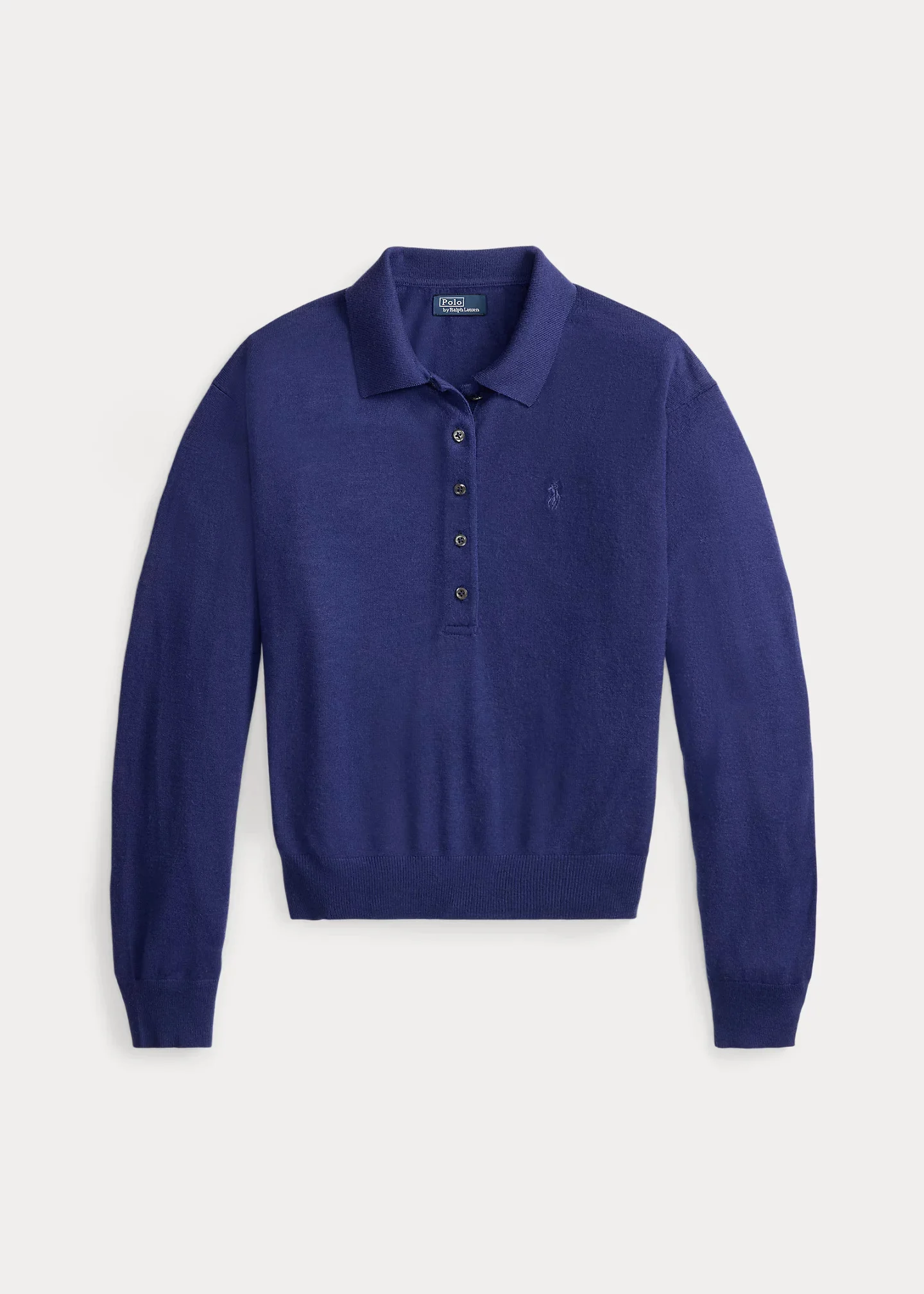 Wool Polo-Collar Sweater - 1