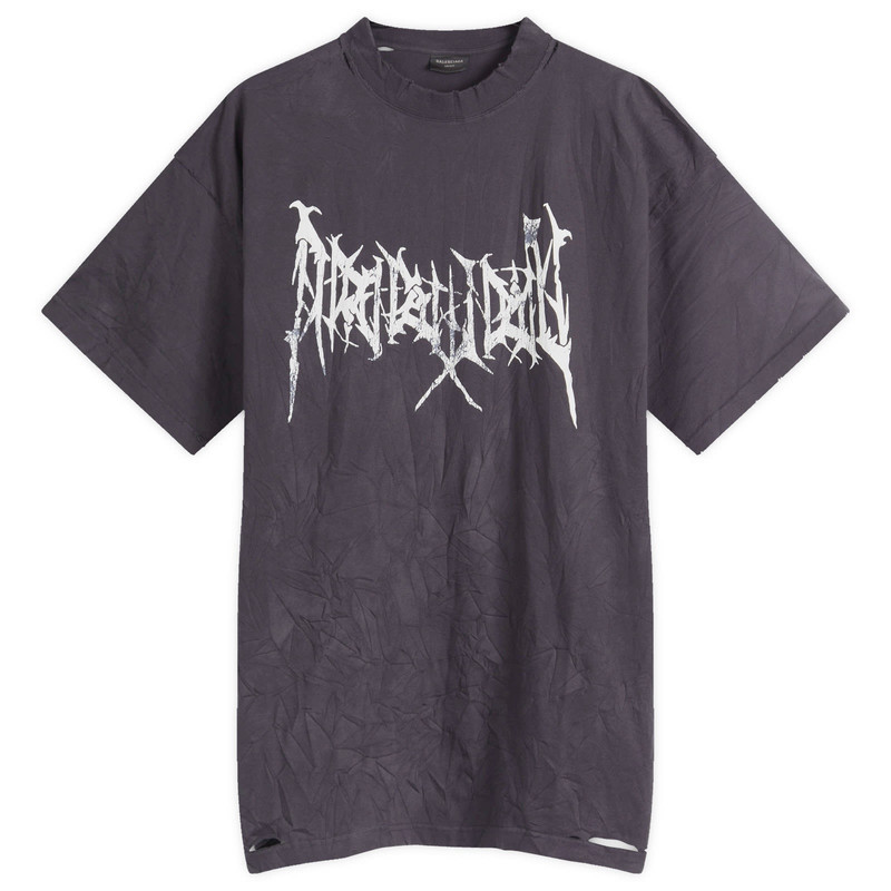 Balenciaga Metal Logo Oversized T-Shirt 1