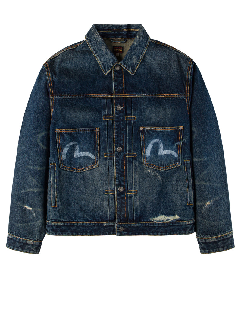 EVISU X GDC Washed Relax Fit Denim Jacket 1