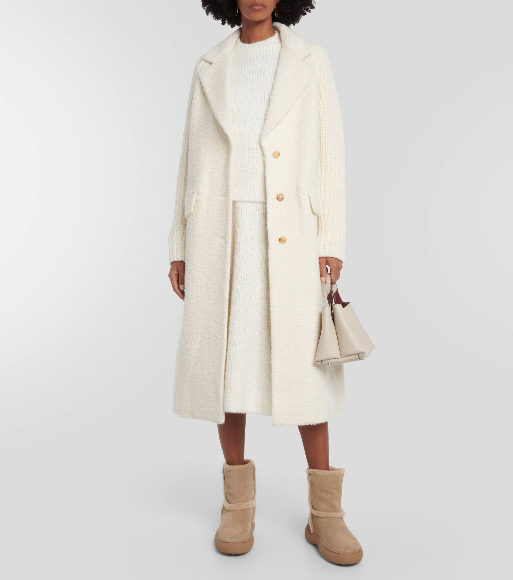 Suede and shearling ankle boots - 2