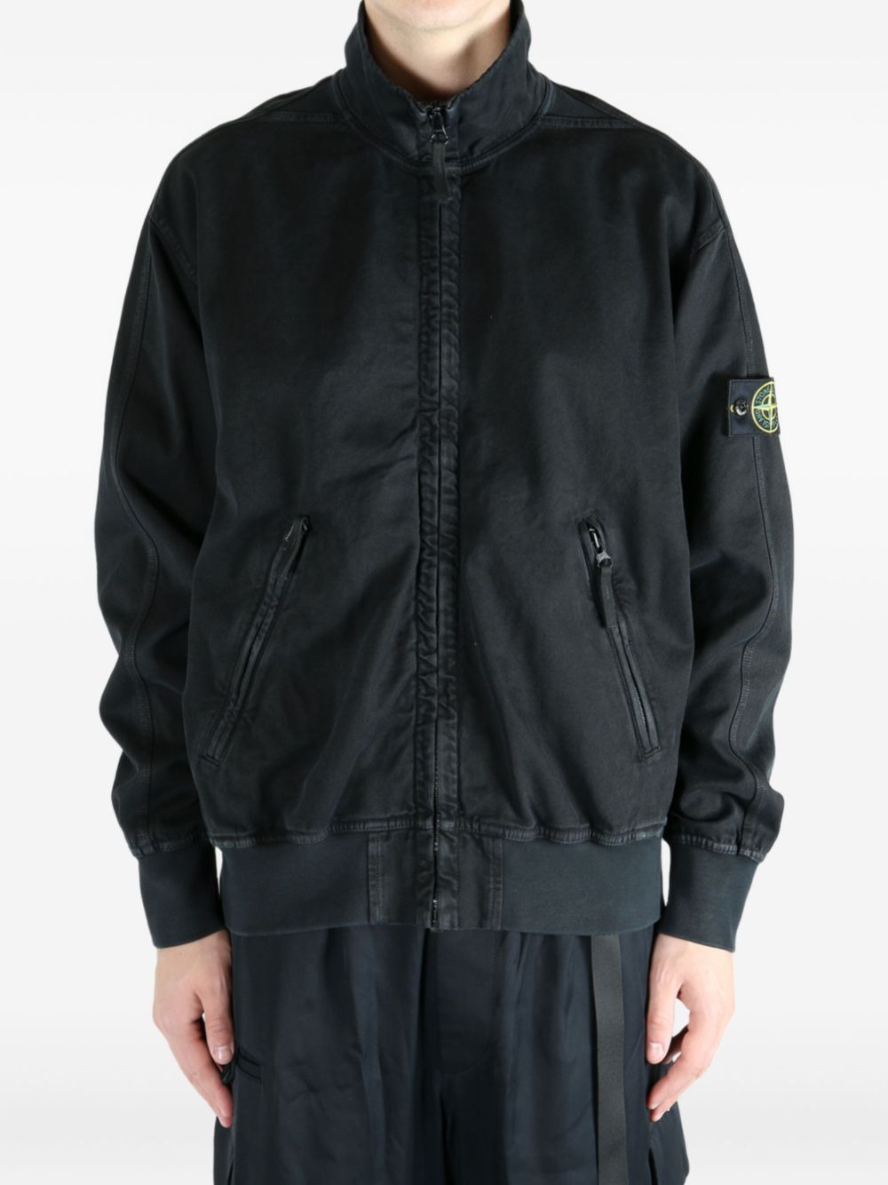 zip-fastening high-neck sweatshirt - 2