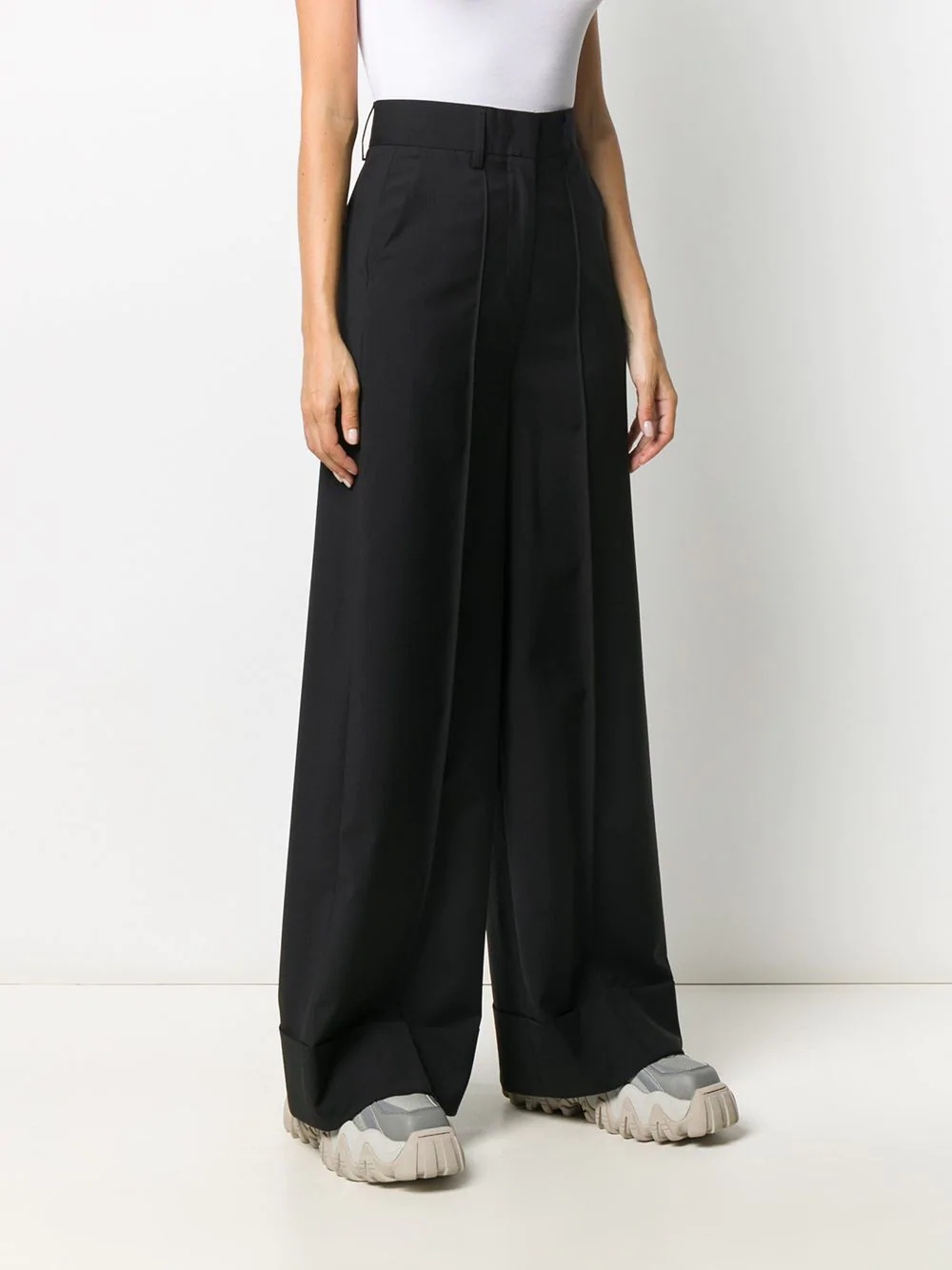 high-waisted wide leg trousers - 3