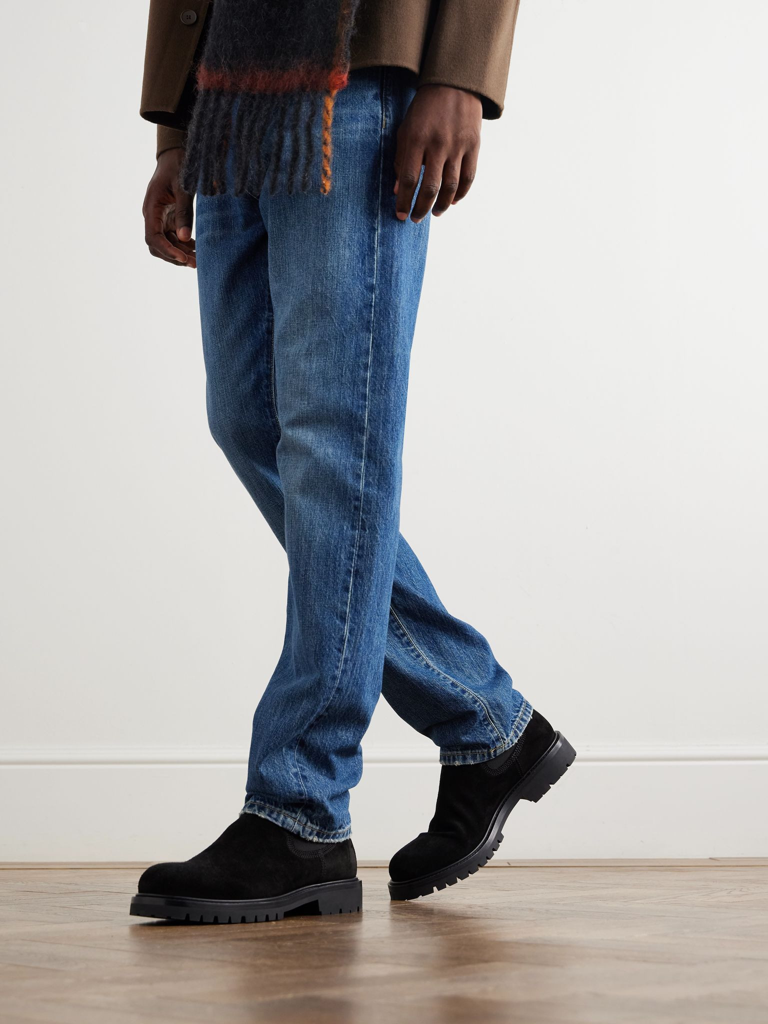 Boss 004 Suede Chelsea Boots Black - 2