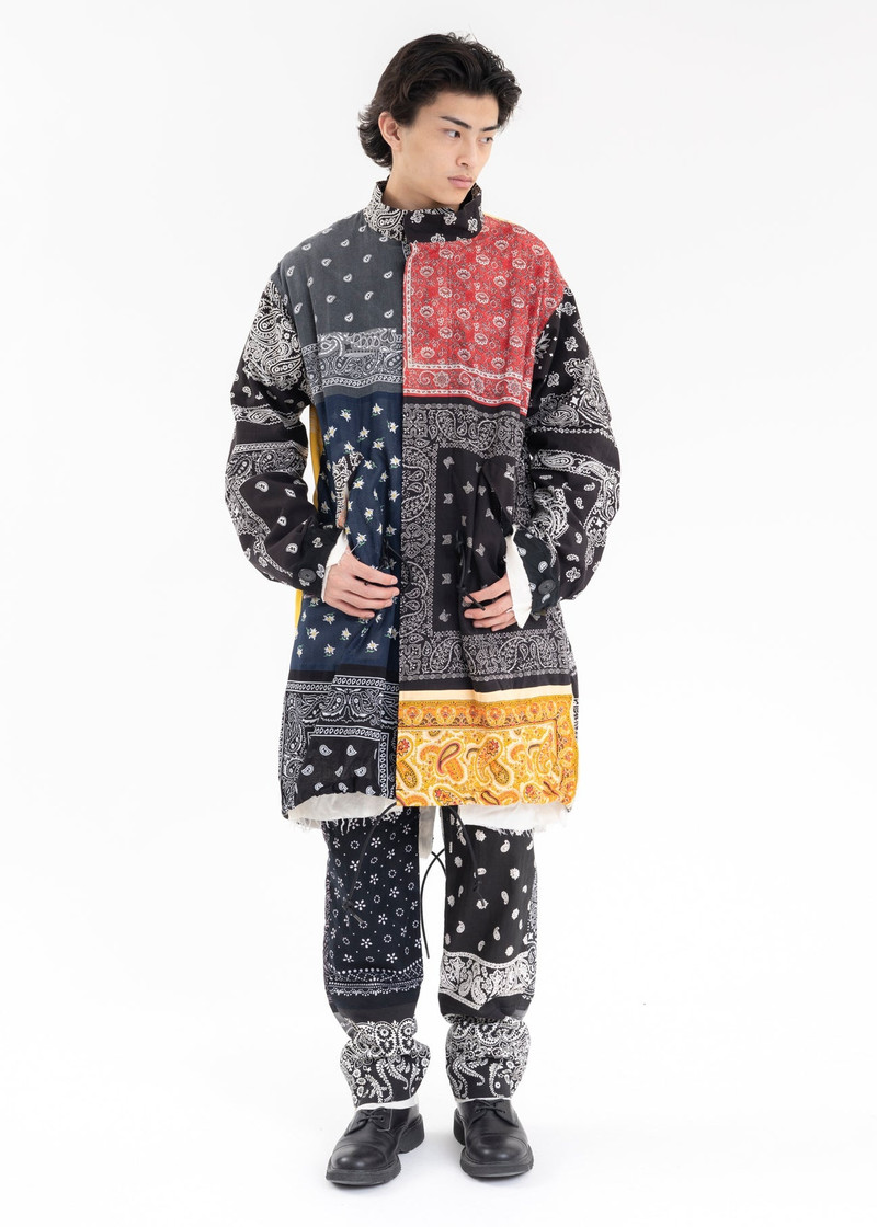 Children of the Discordance Black BANDANA PATCHWORK PANTS outlook