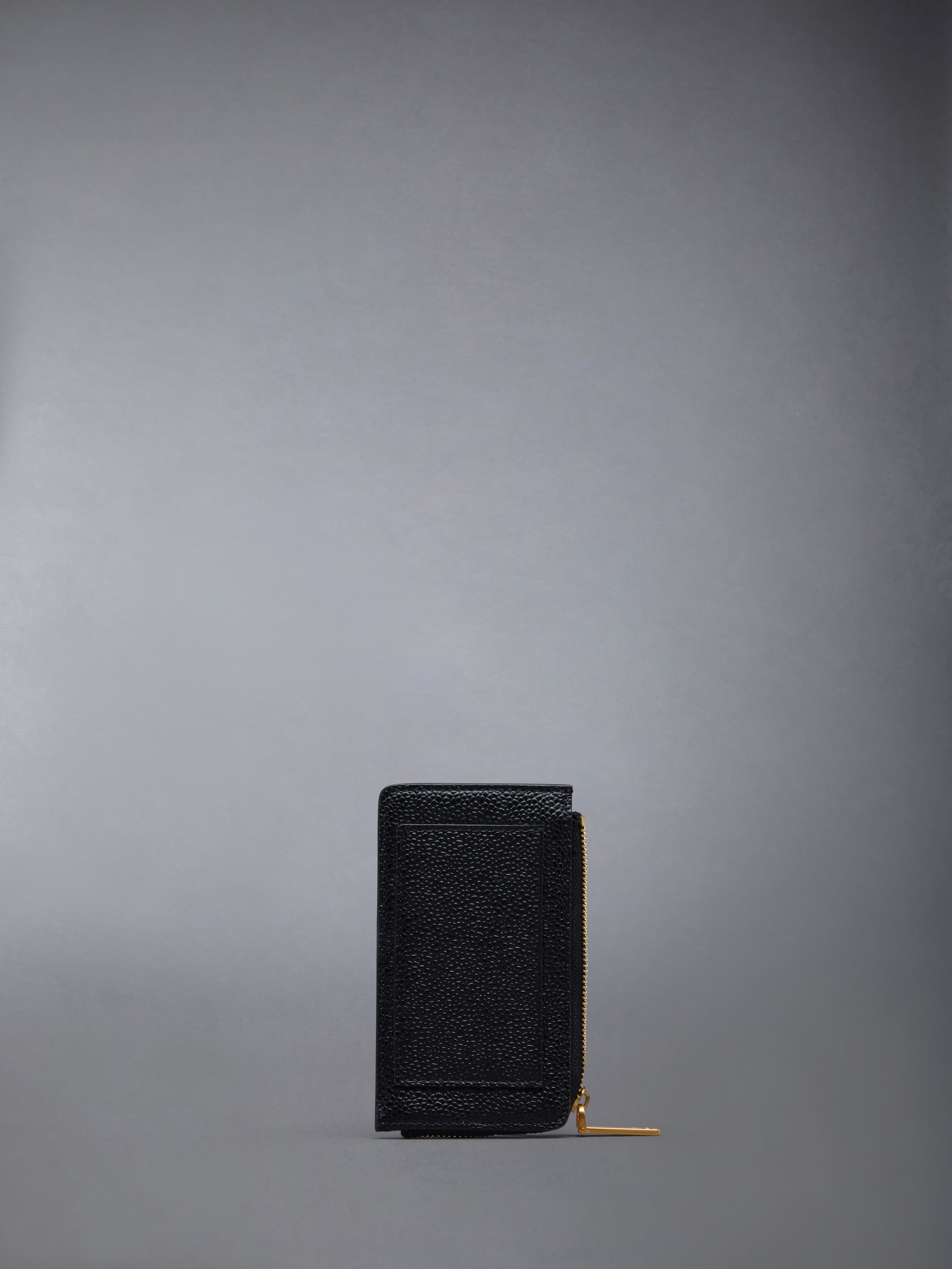 Pebble Grain Leather Half Zip Wallet - 2
