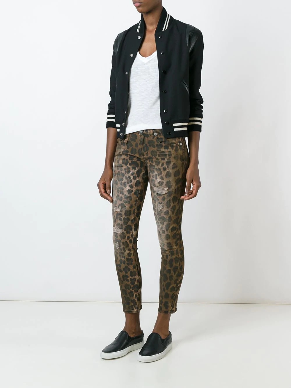 leopard print skinny jeans - 2