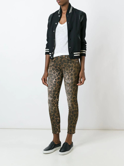 R13 leopard print skinny jeans outlook