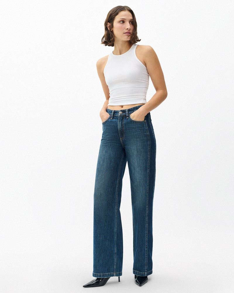 rag & bone Logan Spliced Wide-Leg Jeans
Lightweight Rigid in Two-Tone Indigo outlook