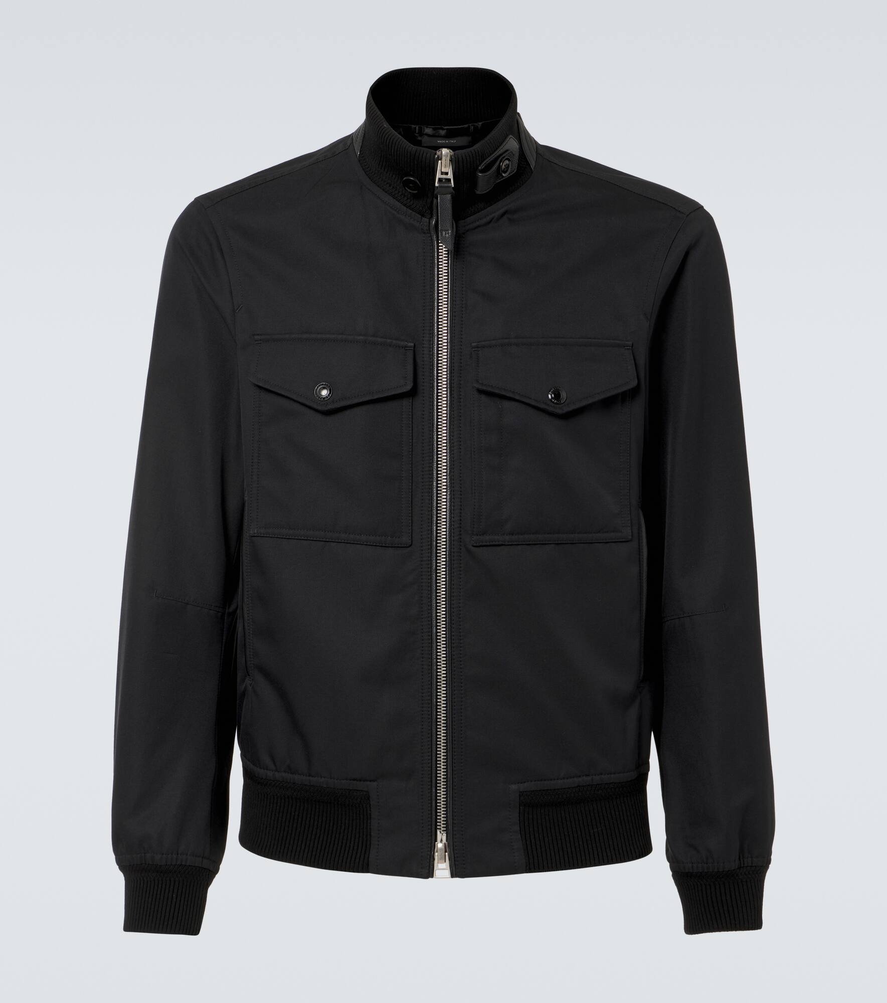 Cotton and silk twill blouson - 1