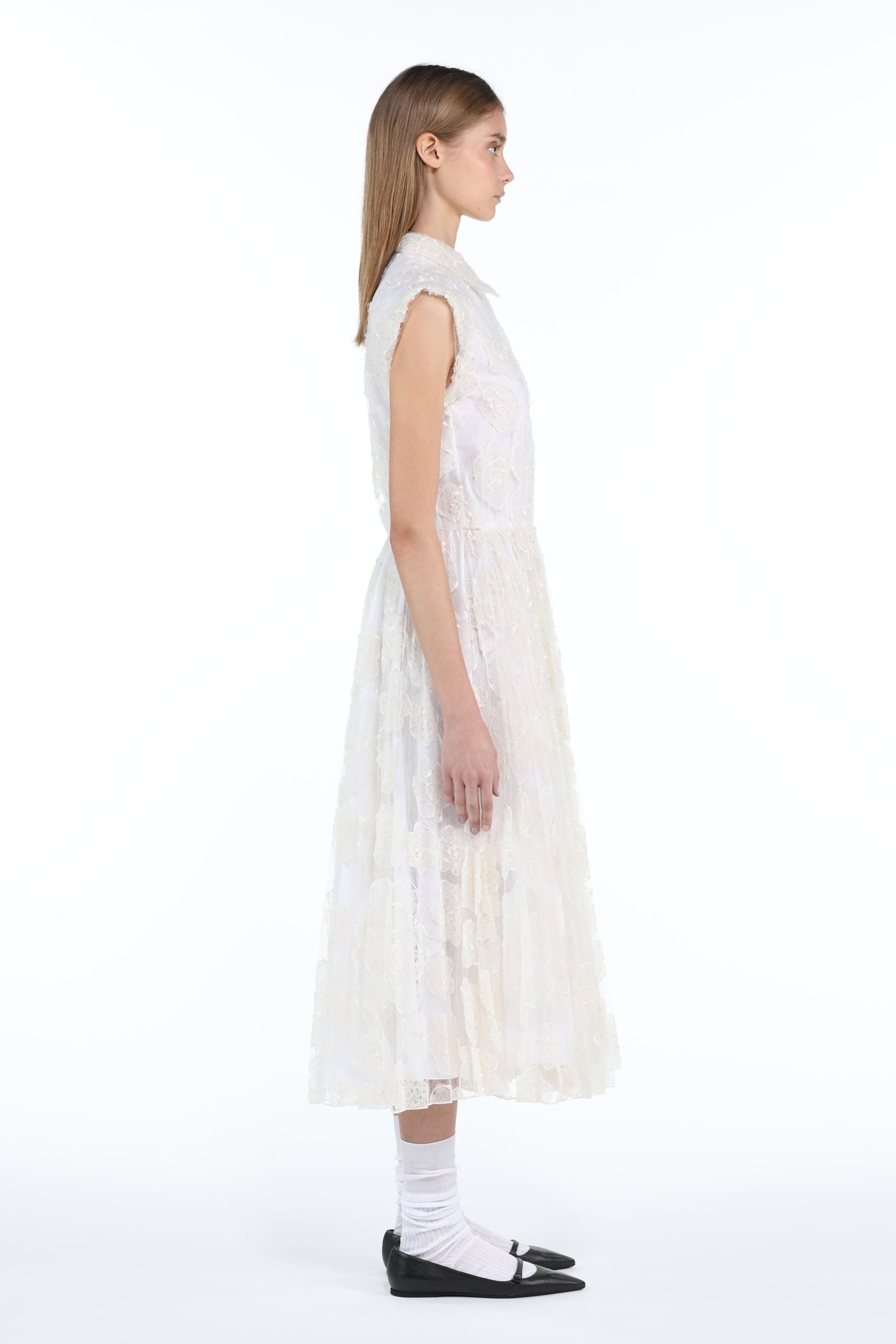 FLORAL-EMBROIDERED SHIRT DRESS - 3
