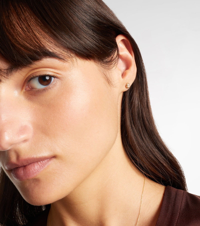 STONE AND STRAND Birthstone Bonbon 14kt gold earrings with diamonds outlook