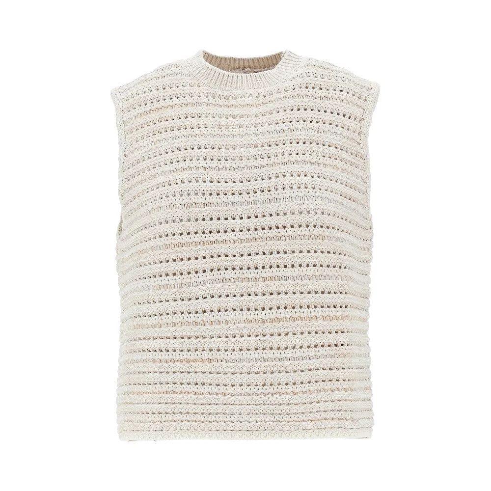 OPENWORKED KNIT TOP - 1