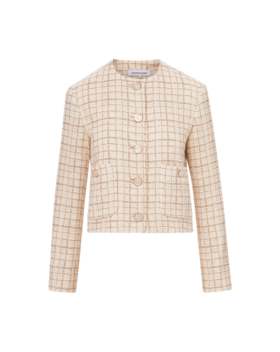 ANDREA METALLIC TWEED JACKET - 1