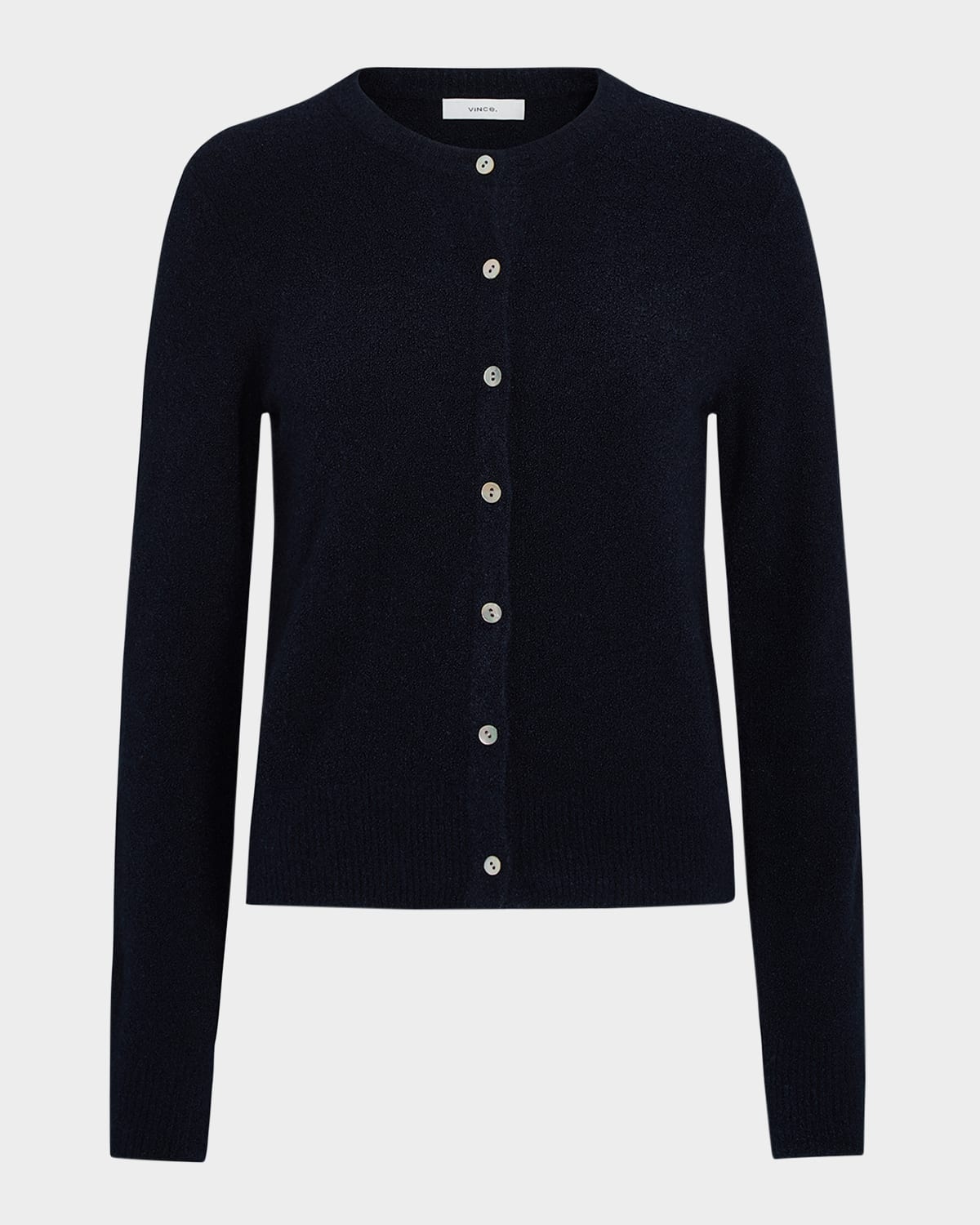 Crewneck Bouclé Cardigan - 1