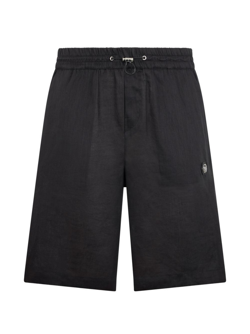 elastic-waistband shorts 1