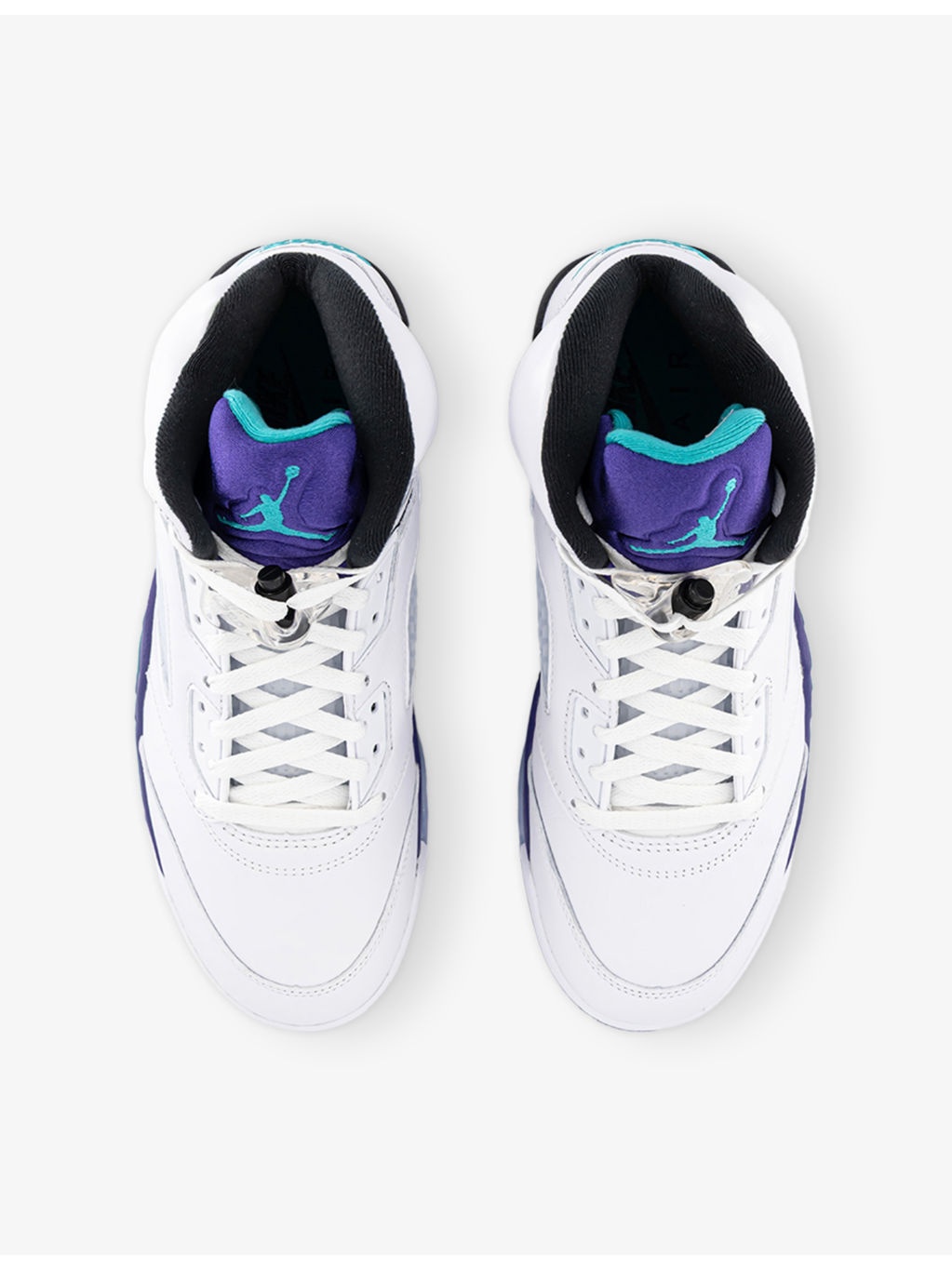 Air Jordan 5 Retro Leather and Woven High-Top Trainers - 2