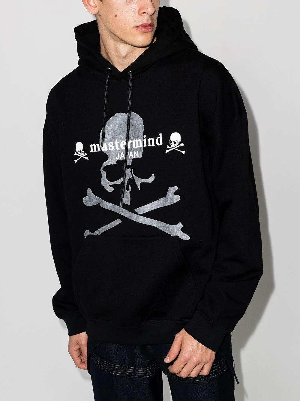 skull-print cotton hoodie - 2