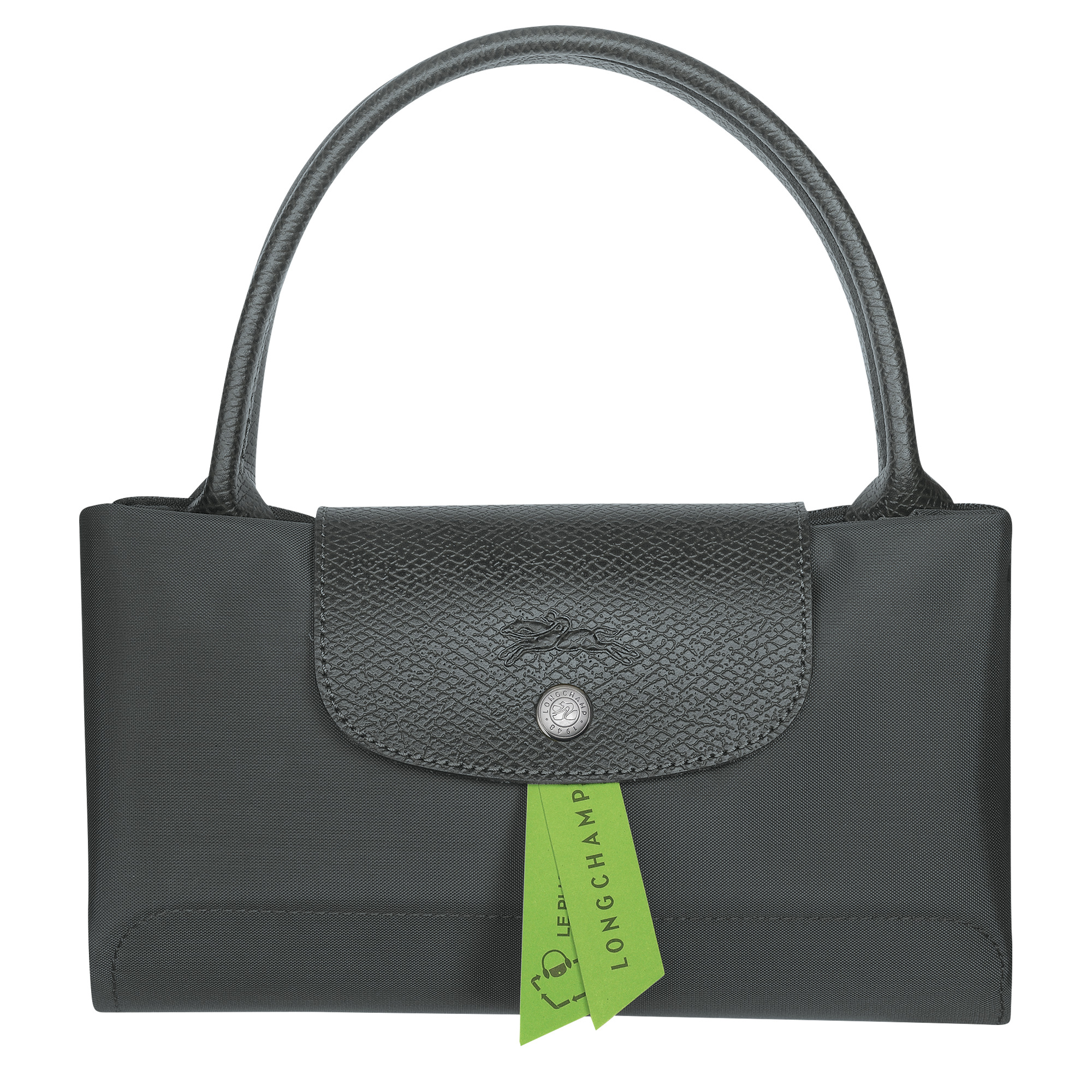 Le Pliage Green M Handbag Graphite - Recycled canvas - 5