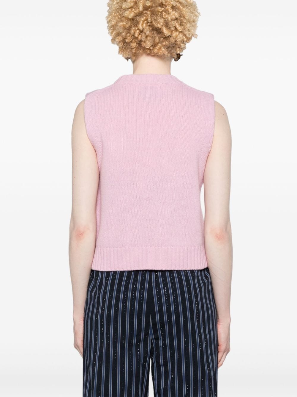 GANNI Logo wool vest | tessabit | REVERSIBLE