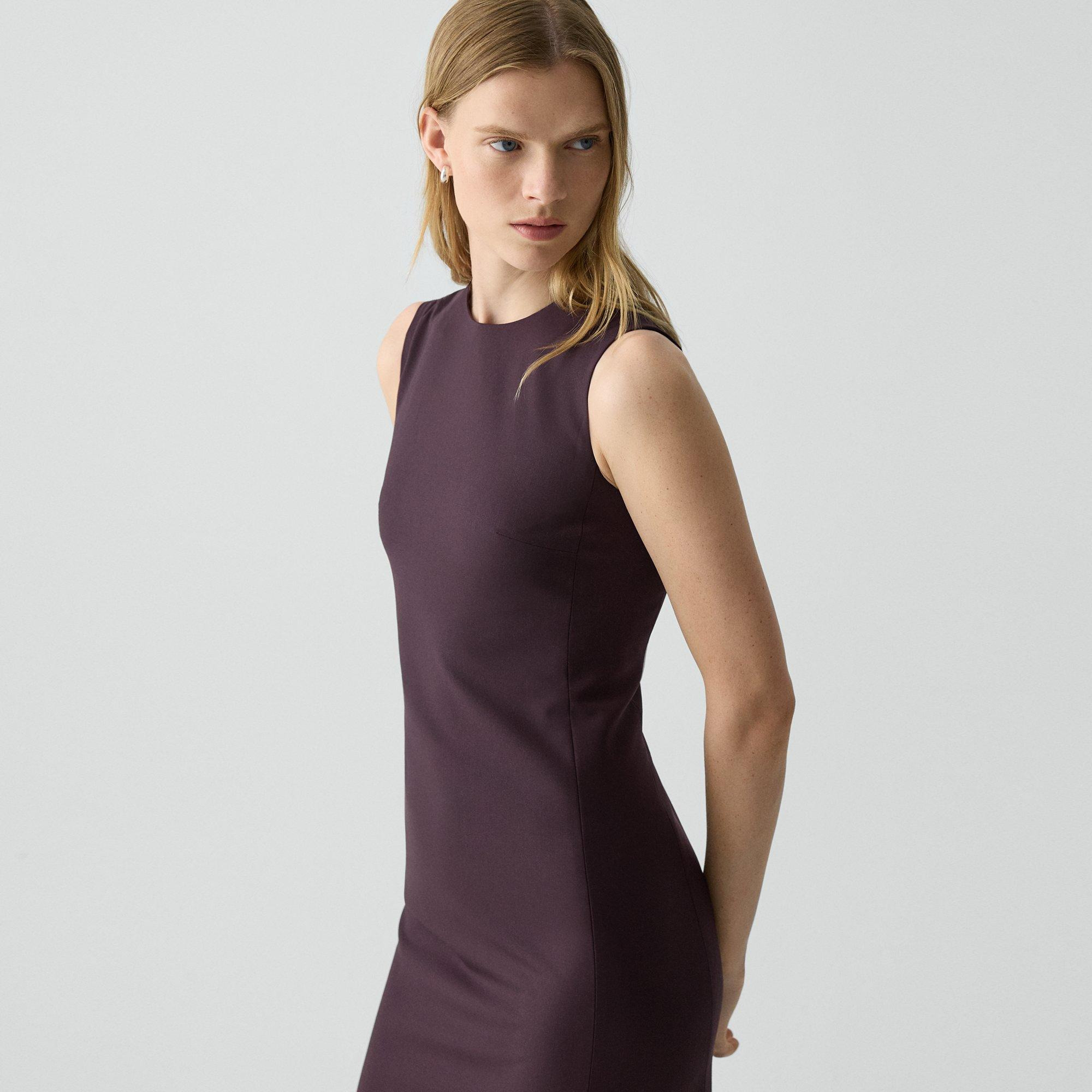 Sleeveless Fitted Dress in Good Wool - 5