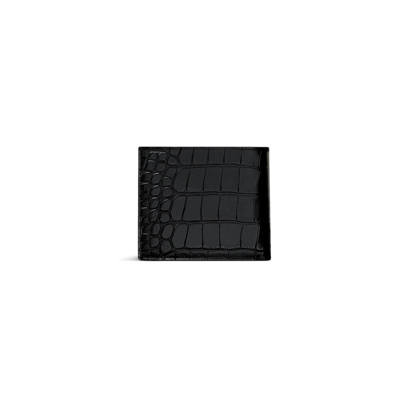 BALENCIAGA Men's Cash Square Folded Coin Wallet in Black outlook
