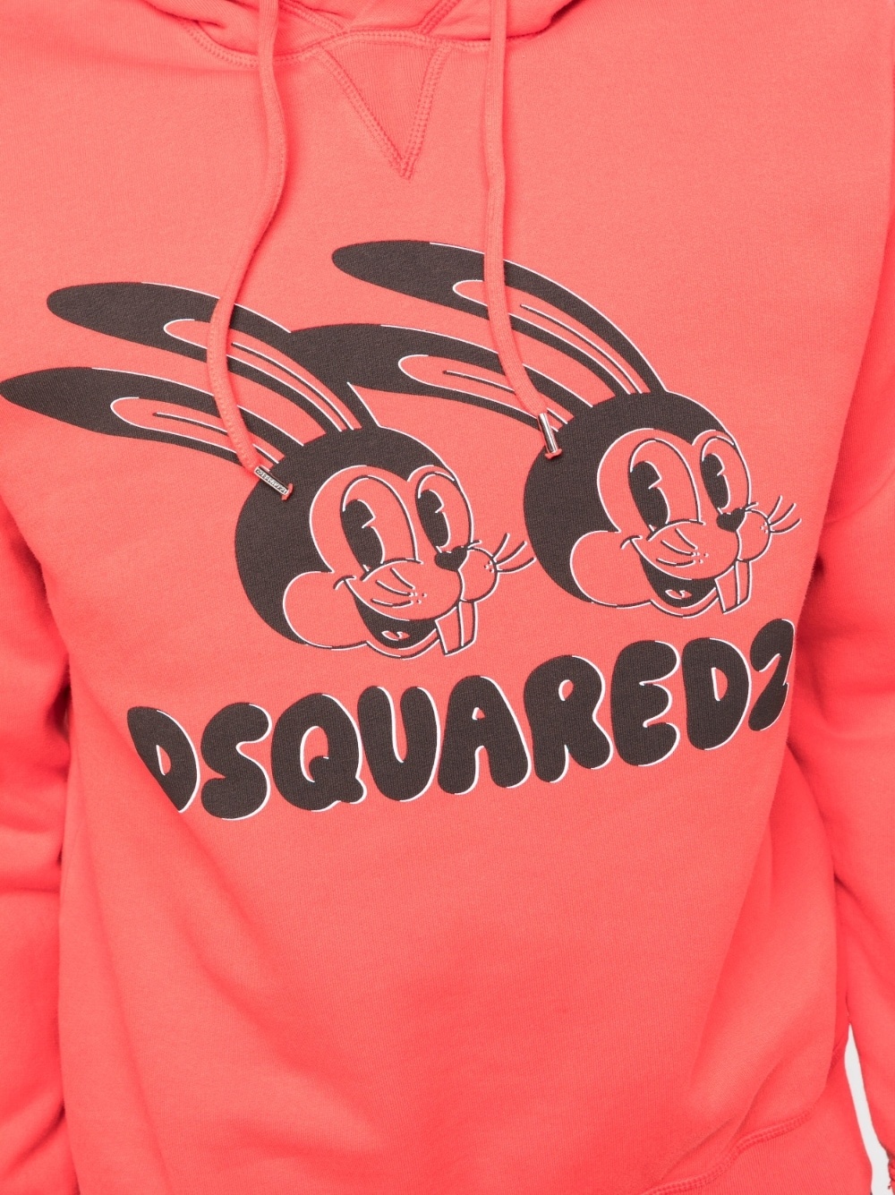 DSQUARED2 graphic-print cotton hoodie | REVERSIBLE