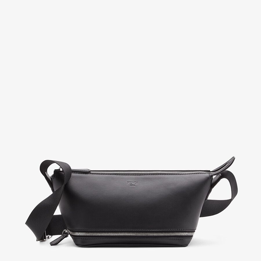 Black leather belt bag - 2