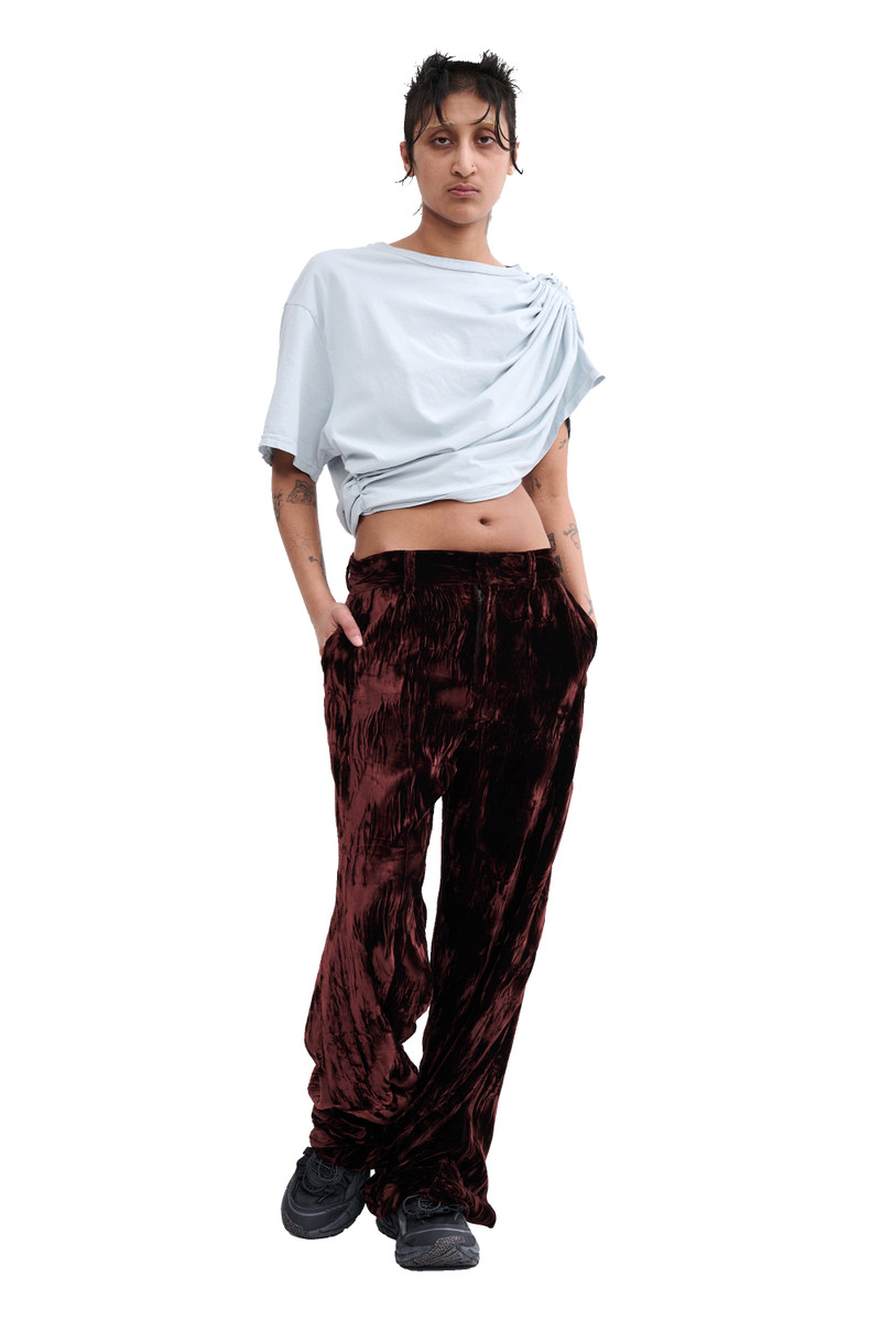 Collina Strada BROWN VELVET DANTE TROUSER outlook