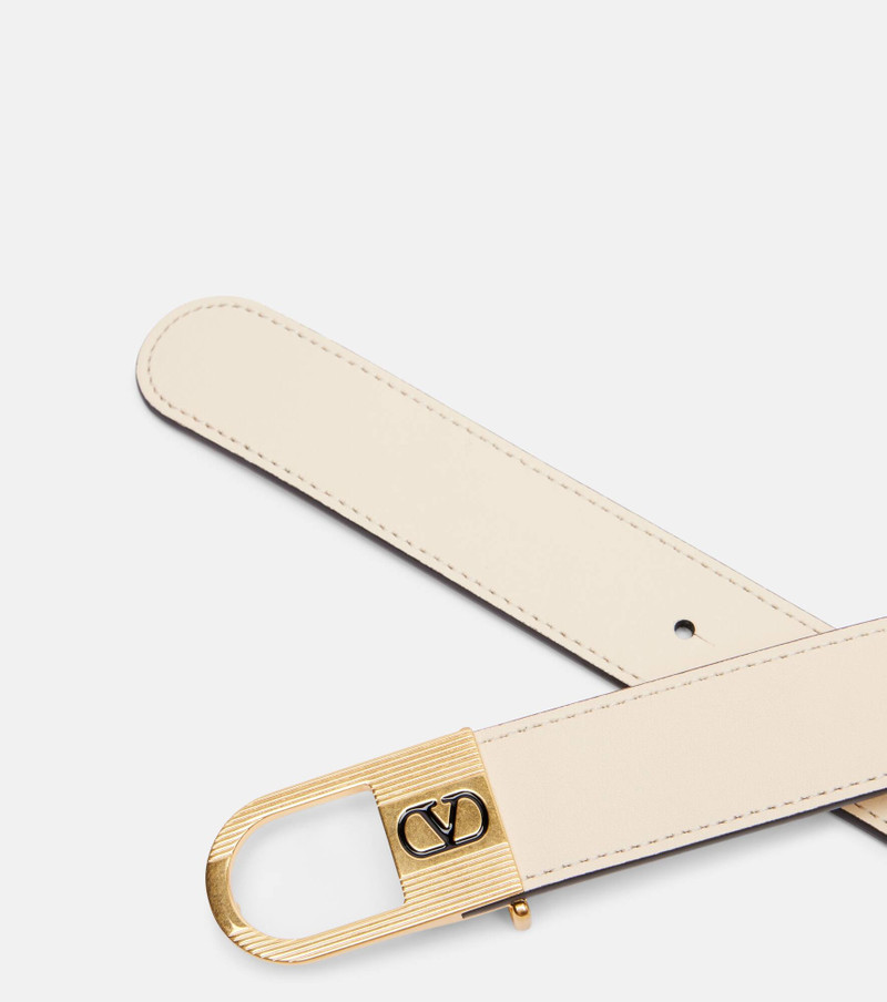 VLogo leather belt 3