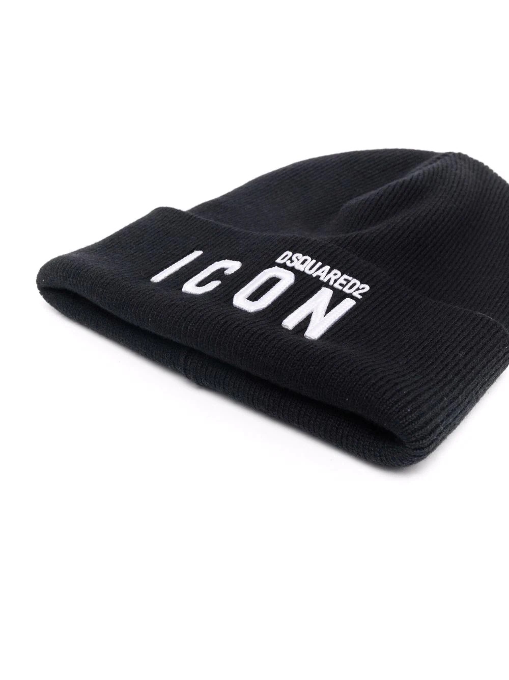 Icon logo-embroidered knitted beanie - 2