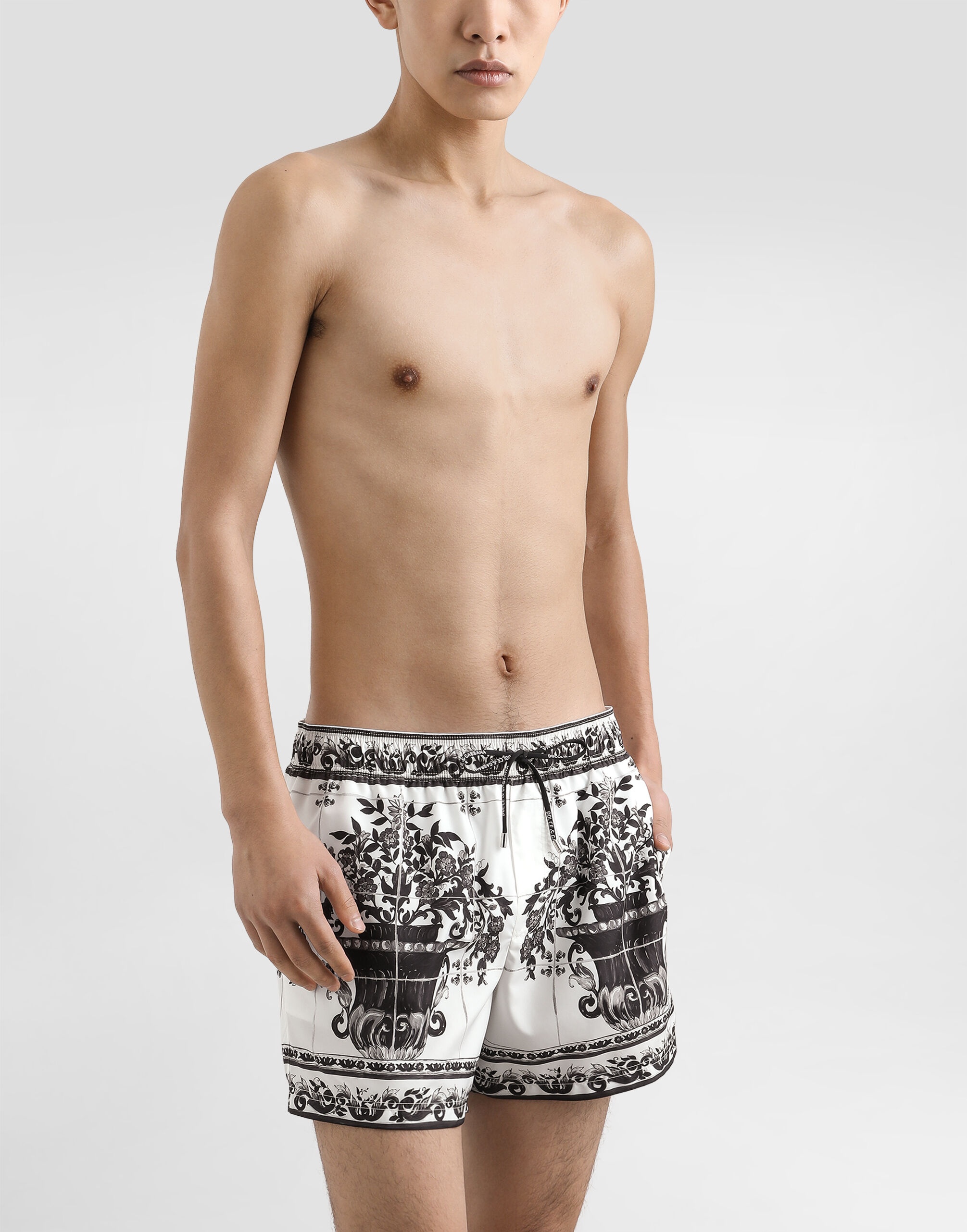 Majolica-print short swim boxer shorts - 2