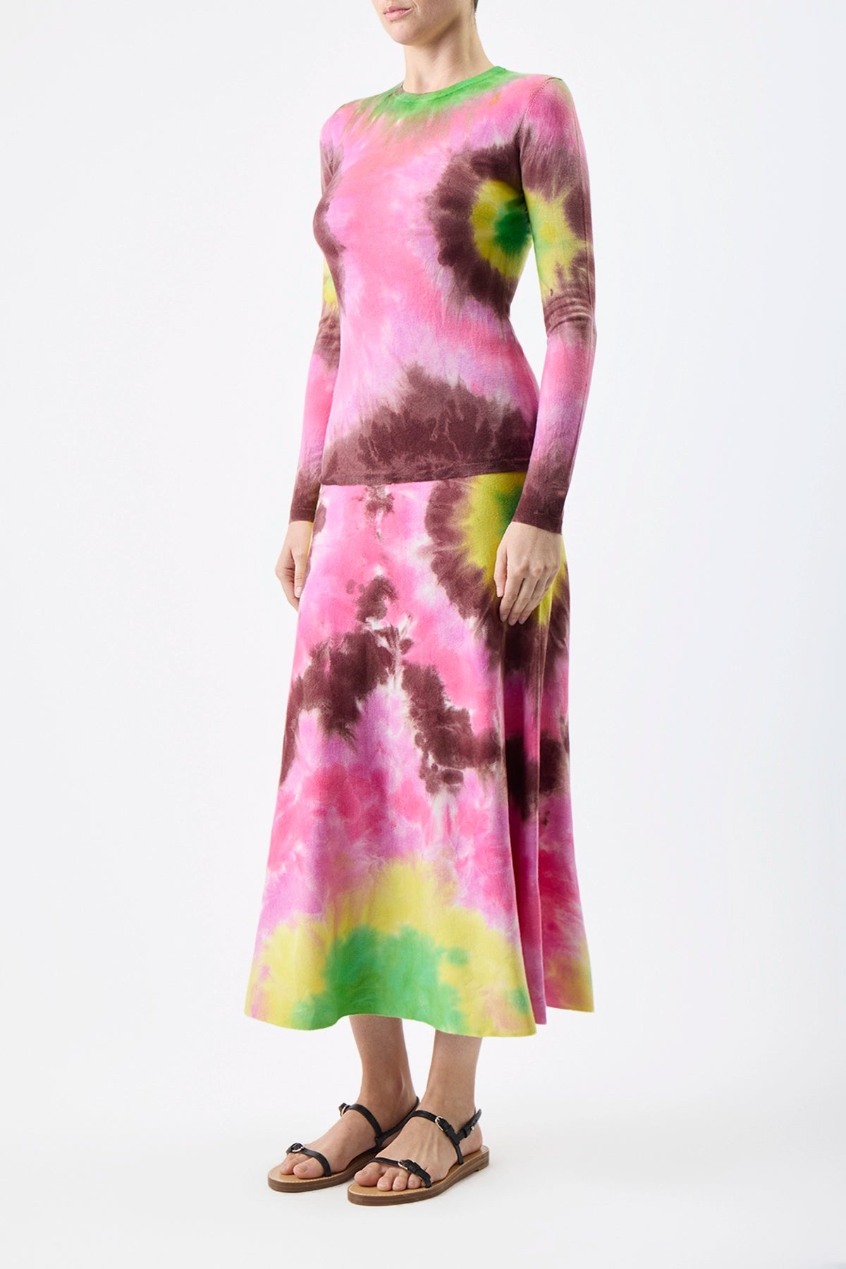 Miller Sweater in Tie Dye Cashmere - 3