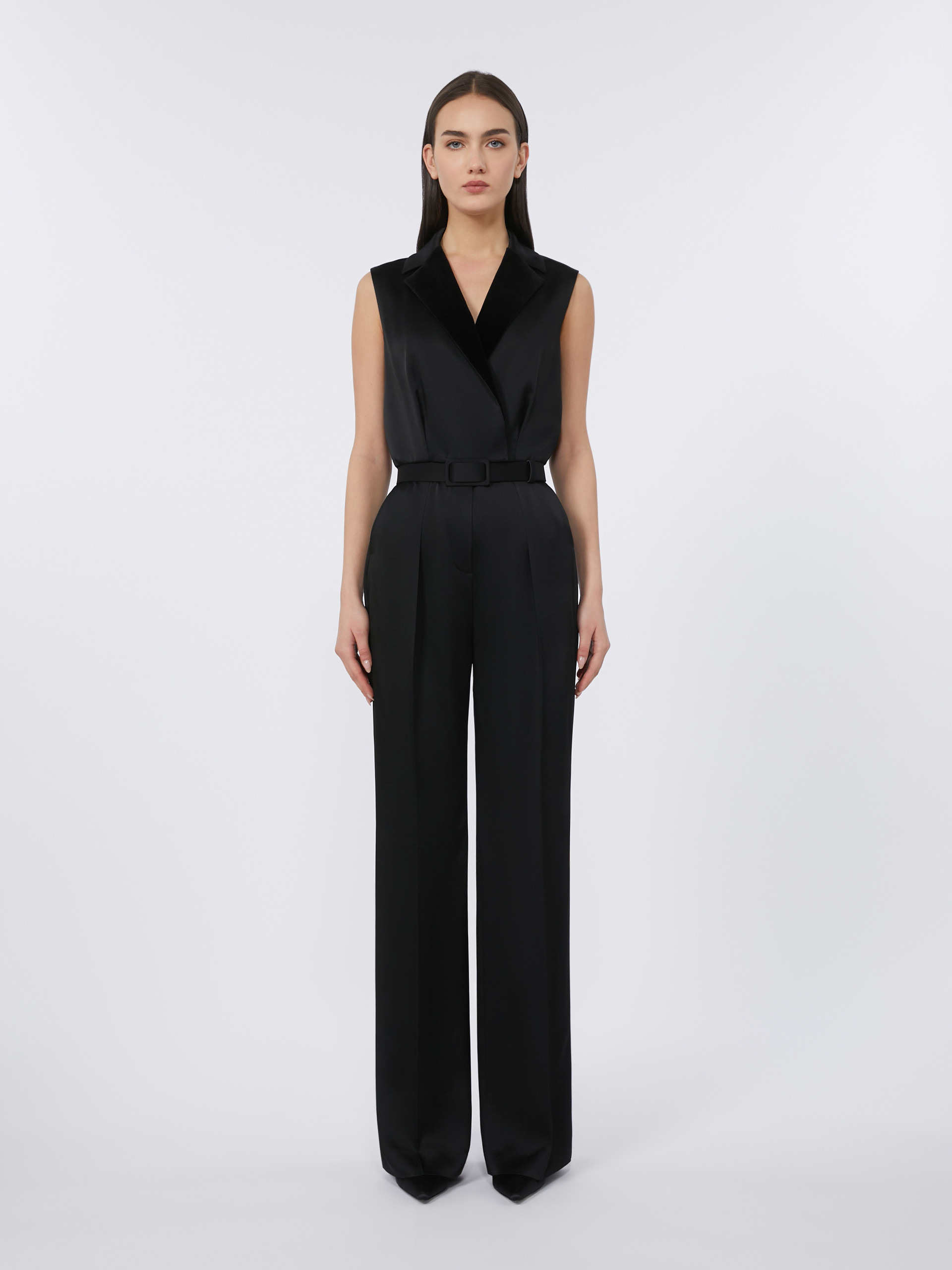 SCALATA Tuxedo jumpsuit in enver satin - 3