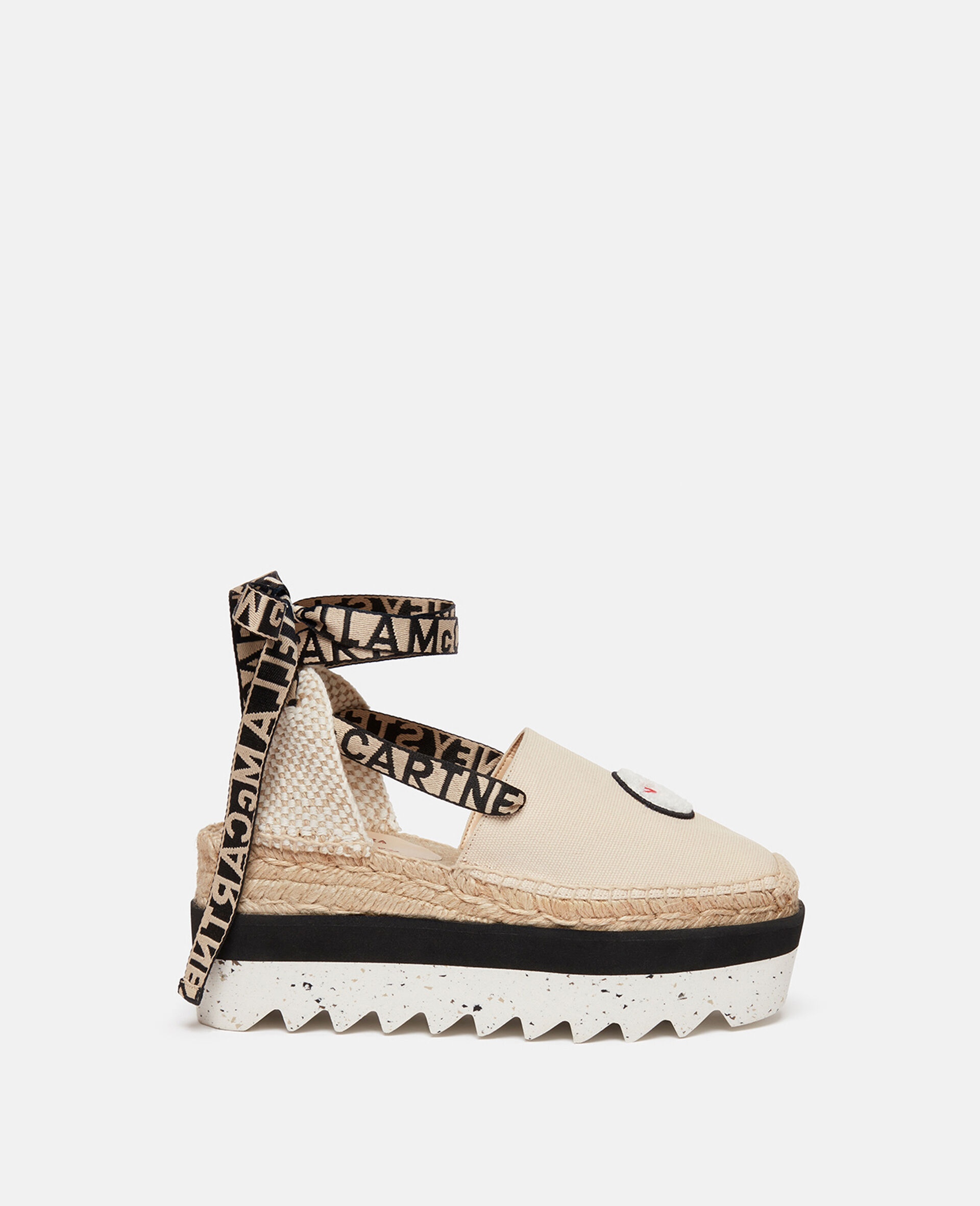 Gaia Little Black Bunny Embroidery Canvas Espadrilles - 1