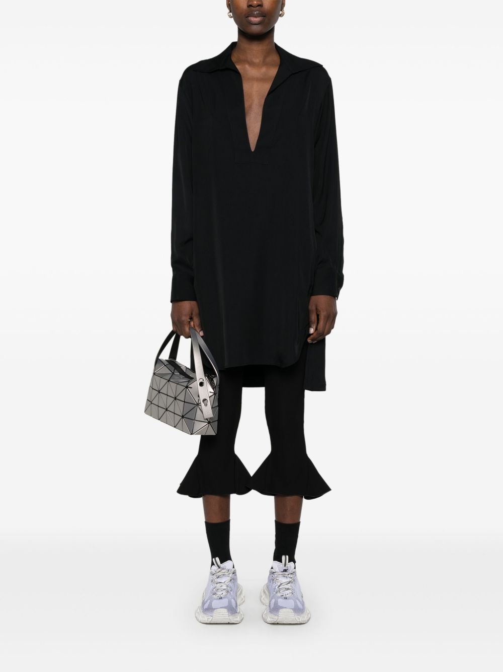 pointed-flat-collar shirt - 2