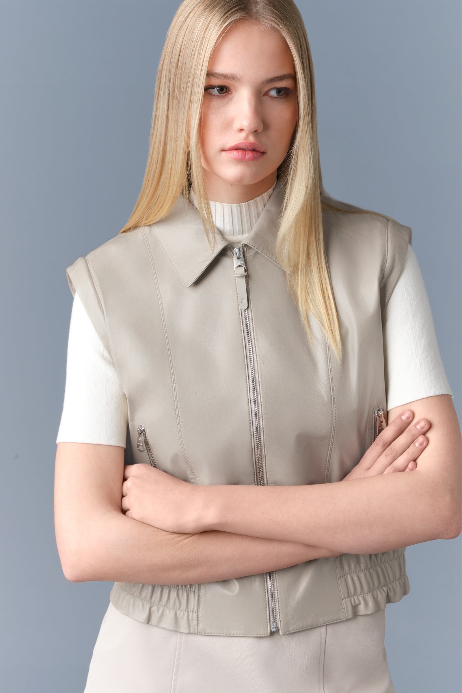 AMOREE 2-in-1 Panelled Leather Jacket - 5