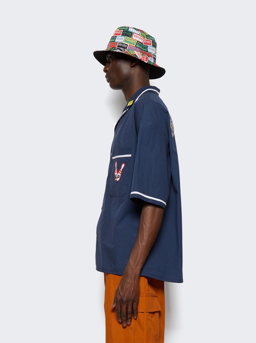 KENZO Elephant Hawaiian Bowling Shirt Blue | thewebster