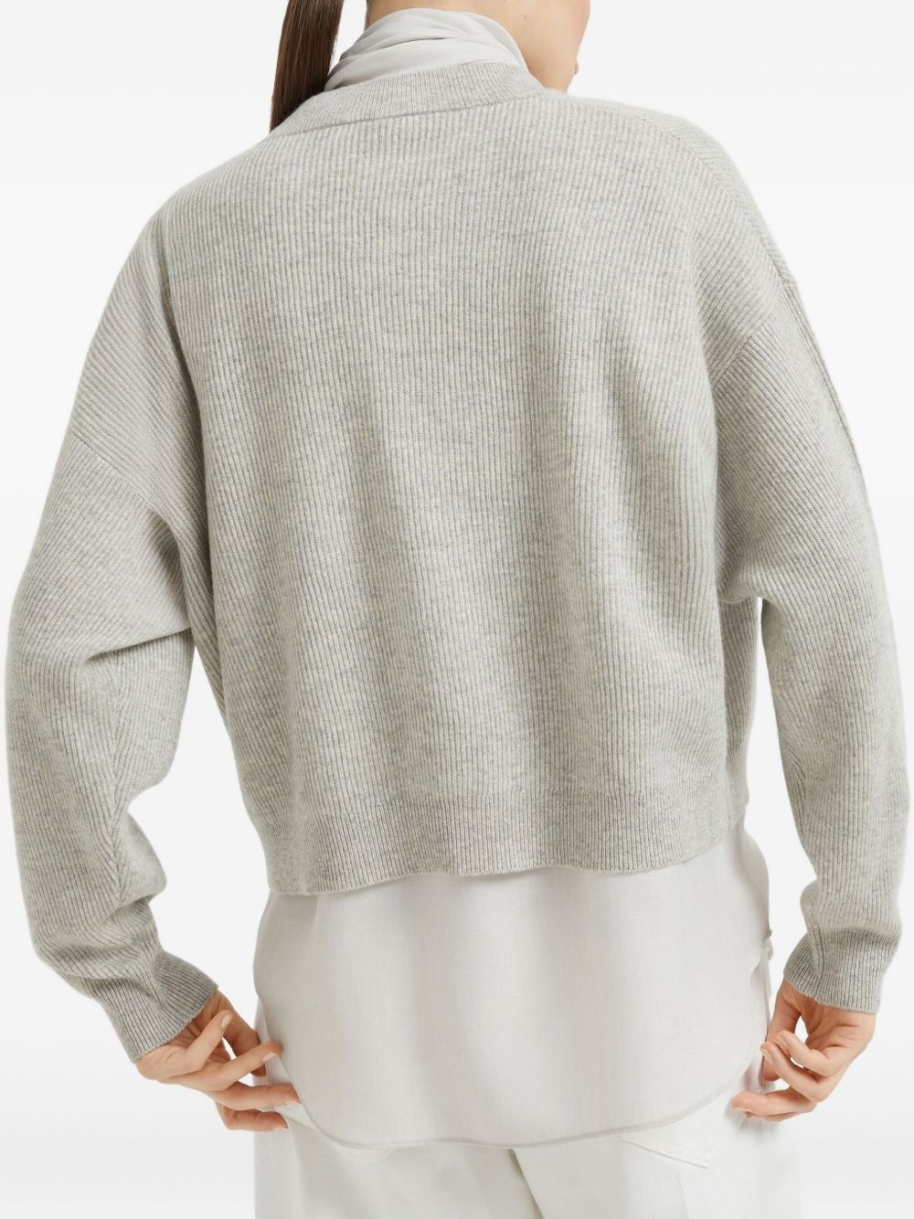 cashmere layered sweater - 4