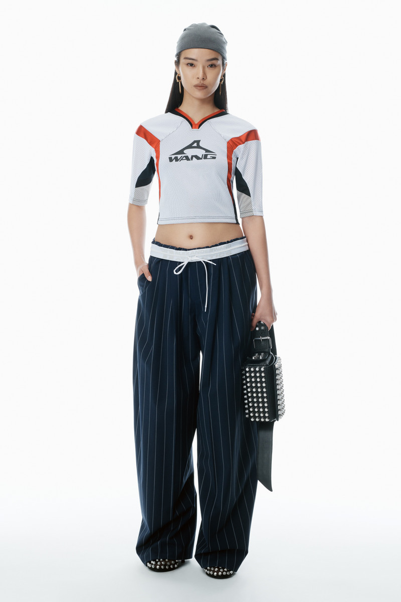 Alexander Wang Pinstripe Tropical Wool Stretch Pant outlook
