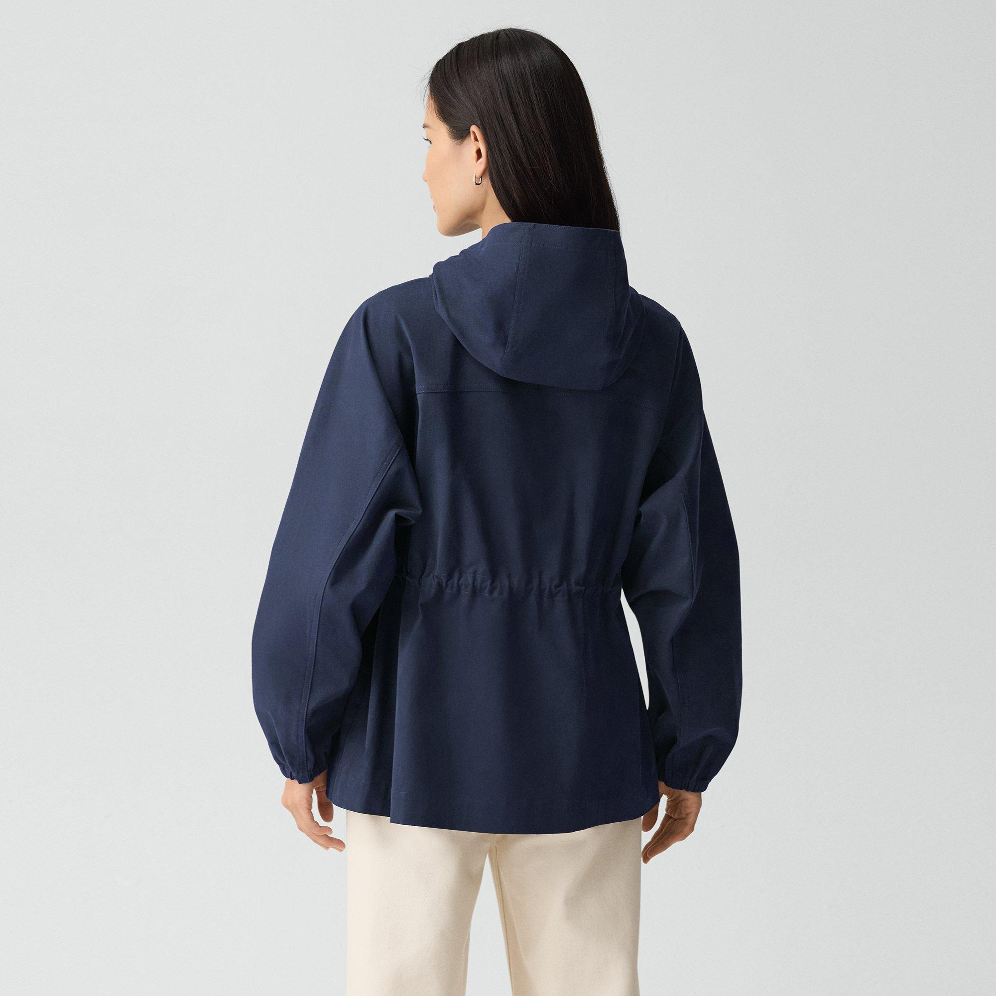 Cinched Windbreaker Jacket in Brushed Chino - 4