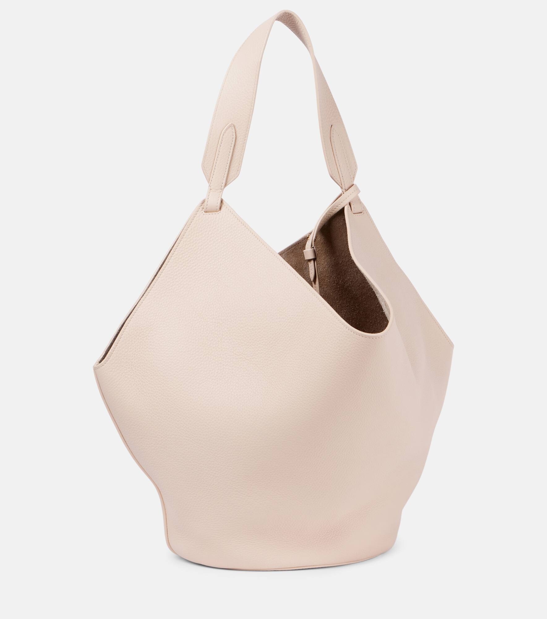 Lotus Medium leather tote bag - 4
