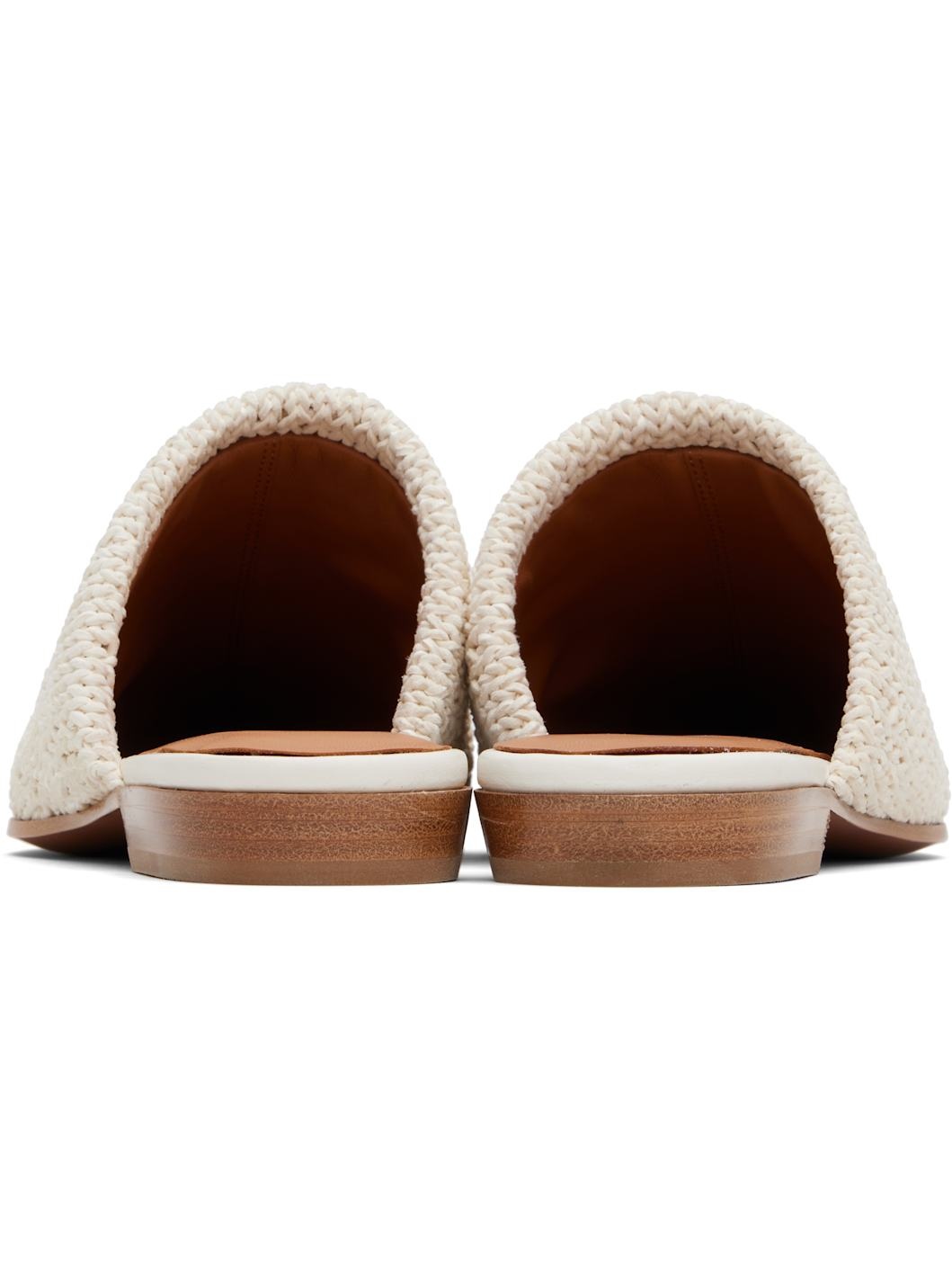Off-White Birdee Leather Knit Mules - 2