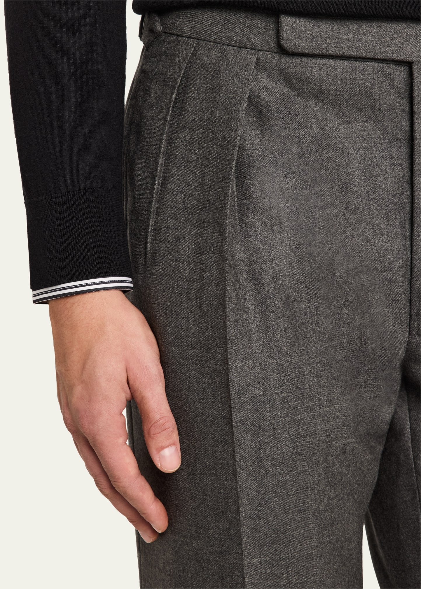 Men's Gregory Pleated Flannel Pants - 5