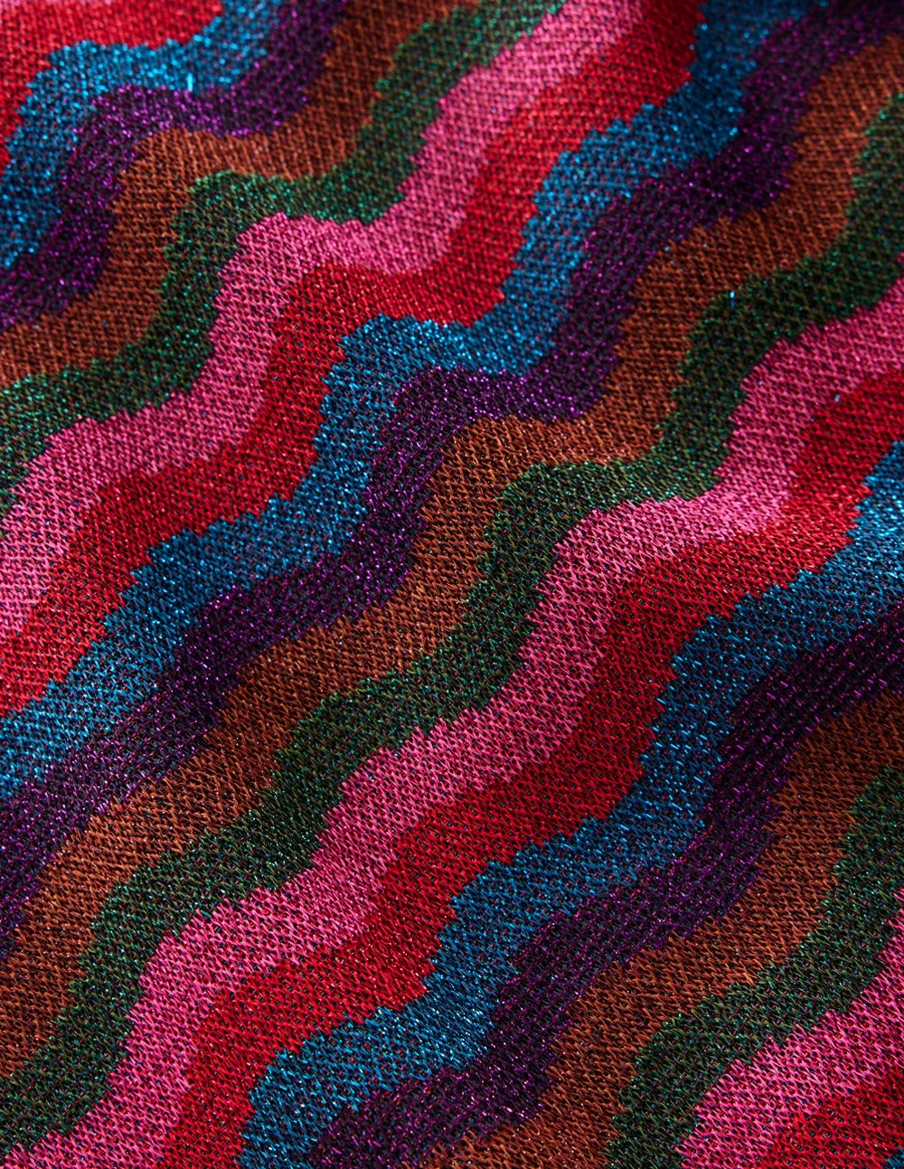 Jacquard Knitted T-Shirt-Multi - 1