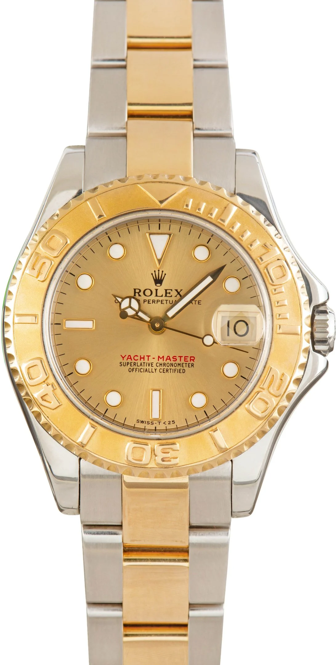Used Rolex Mid-Size Yacht Master 68623 Champagne Dial - 1