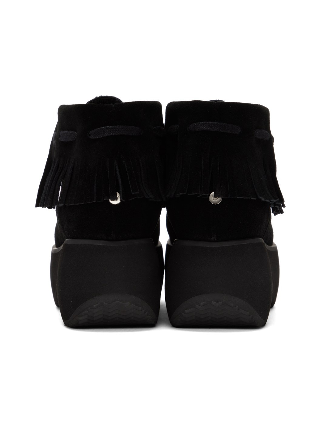 Black Fringe Boots - 2