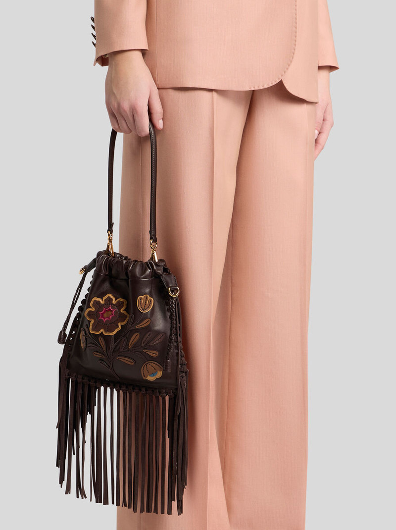 Etro SMALL KALISPERA BAG WITH EMBROIDERY AND FRINGING outlook