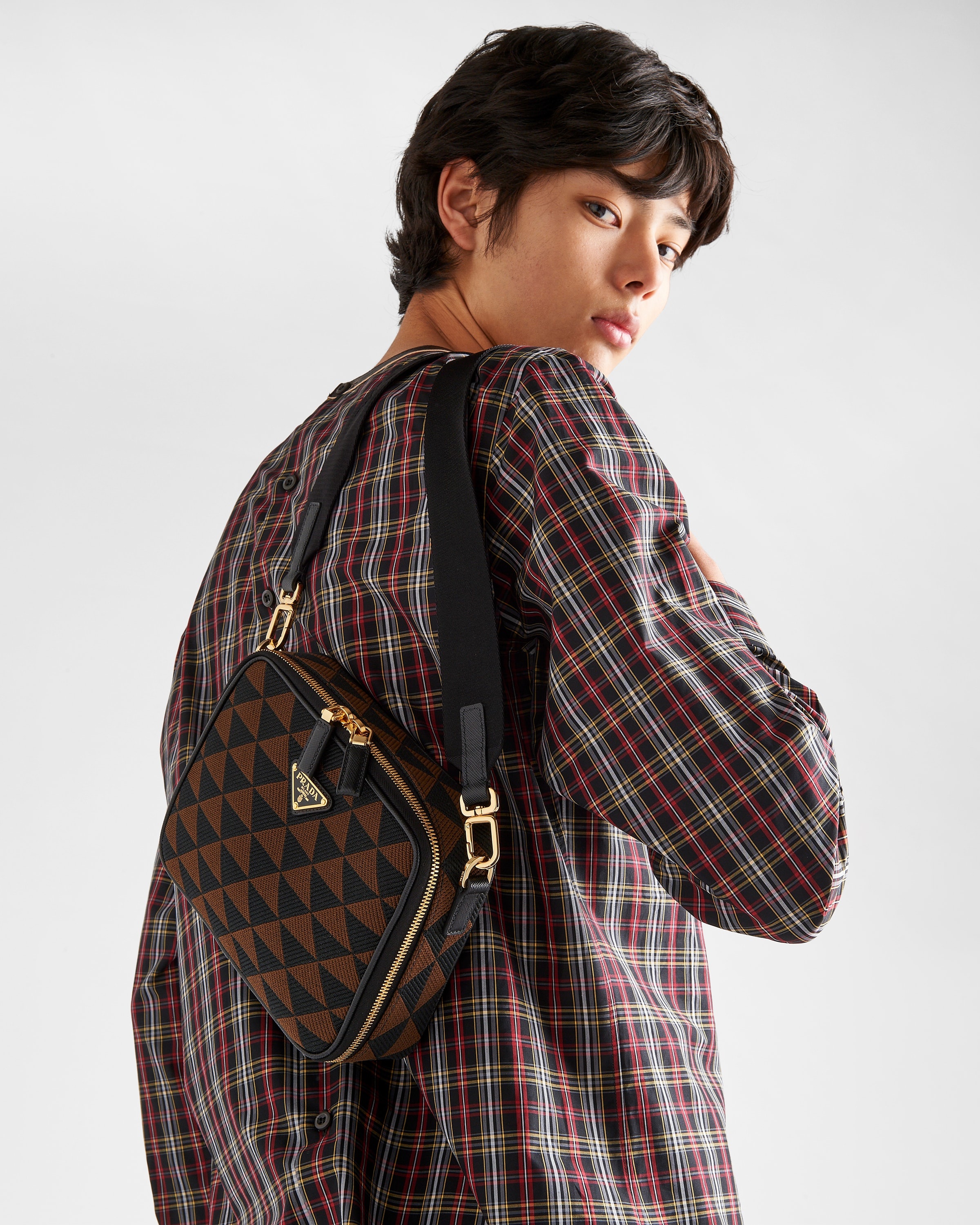 Prada Symbole embroidered fabric bag - 2
