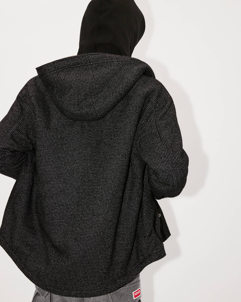 Checked overshirt with hood 6